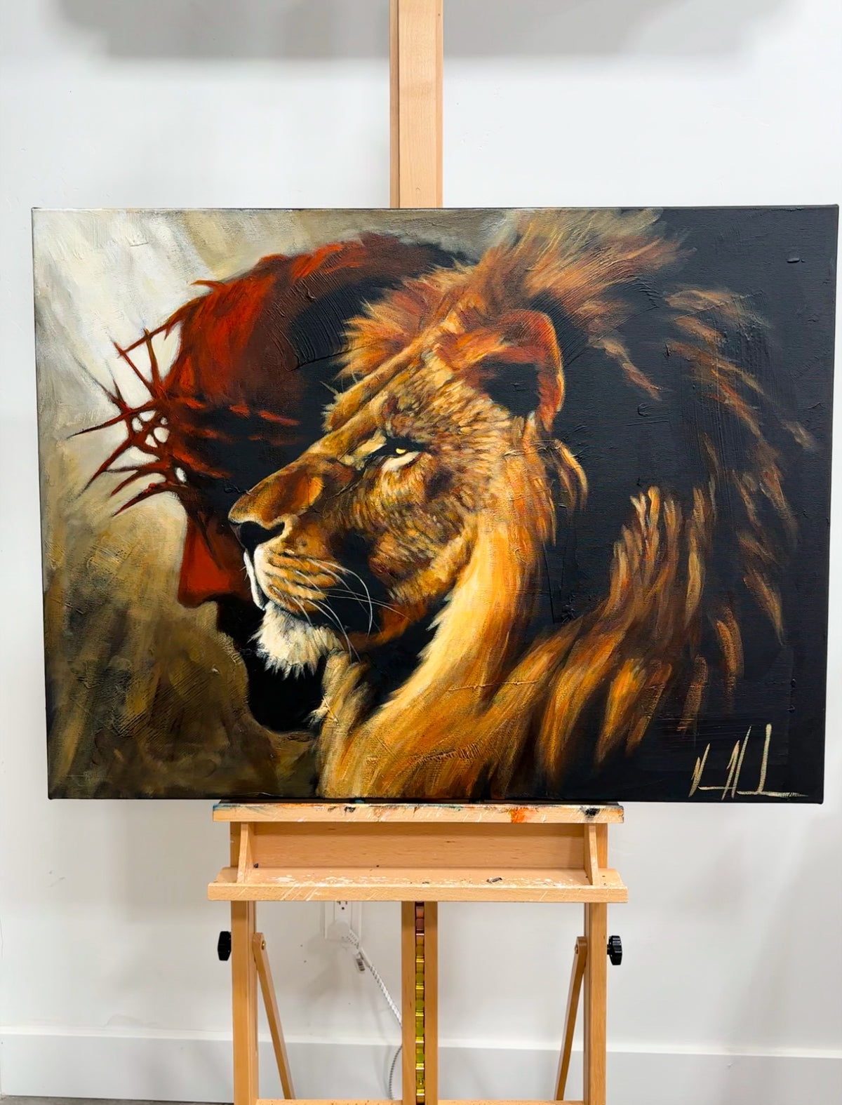 The Lion of Judah - Peace and Strength - 30”x40” Original Painting