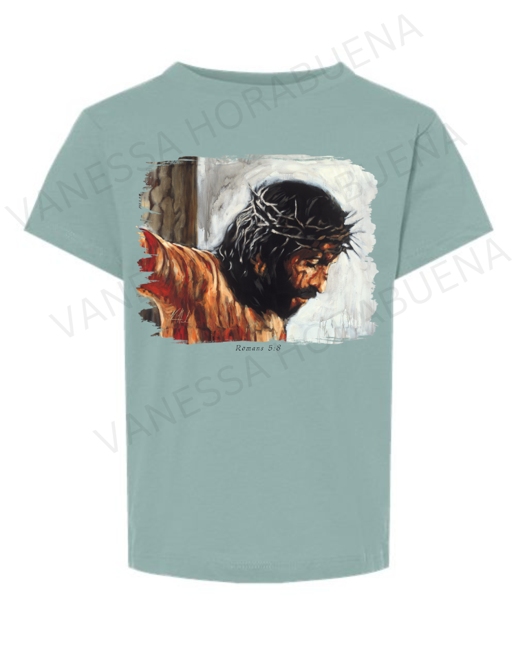 By His Wounds We Are Healed (White Background) - Toddler T-Shirt (Short Sleeve)