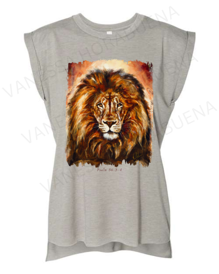 King of Heaven - Glorious Reign - Ladies Rolled Sleeve Muscle T-Shirt