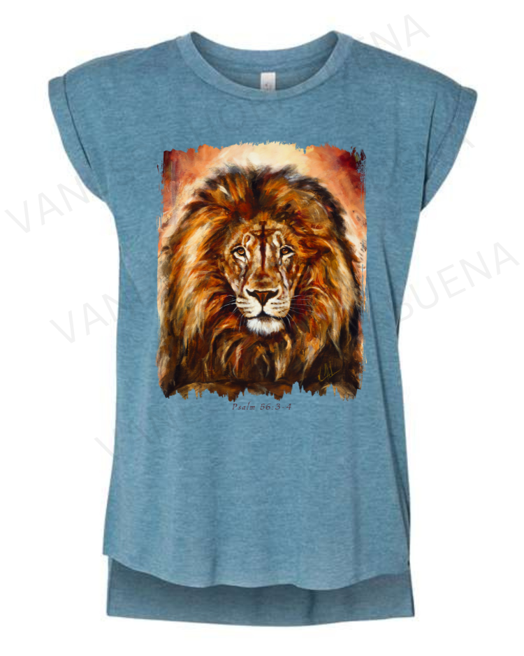 King of Heaven - Glorious Reign - Ladies Rolled Sleeve Muscle T-Shirt