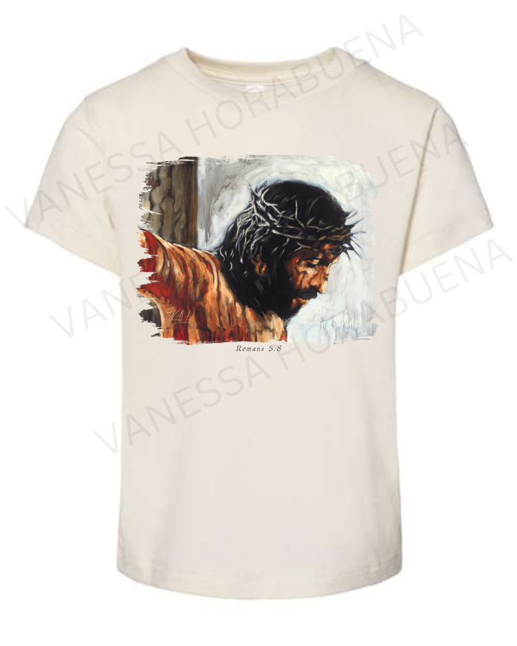 By His Wounds We Are Healed (White Background) - Toddler T-Shirt (Short Sleeve)