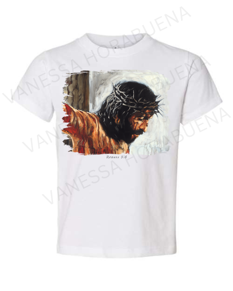 By His Wounds We Are Healed (White Background) - Toddler T-Shirt (Short Sleeve)