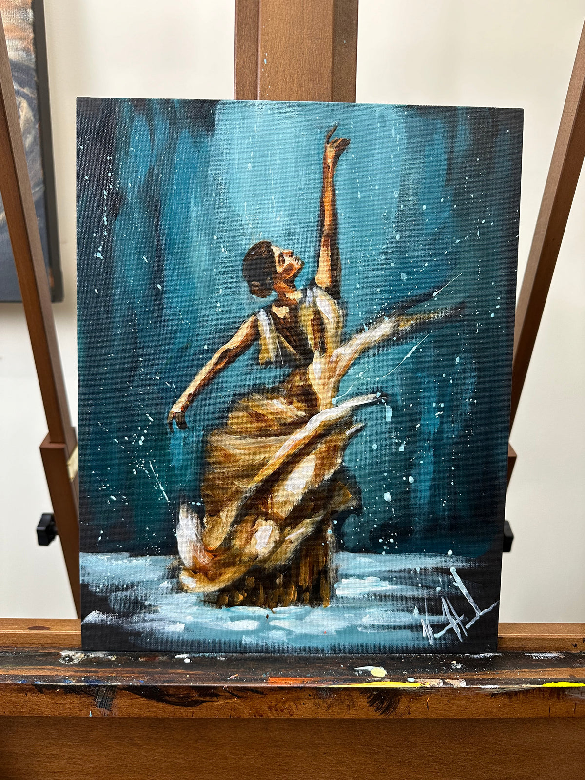 I’ll Praise You Through the Storm - 11"X14" Original Acrylic Painting