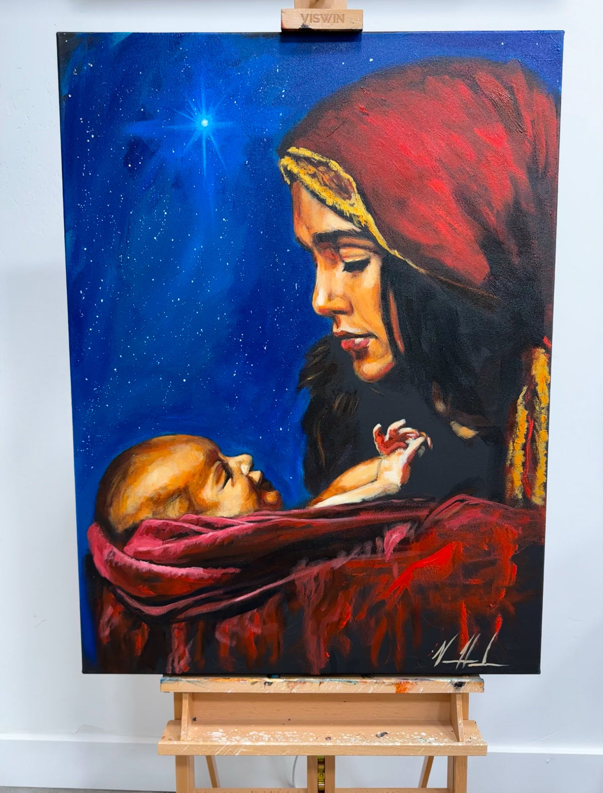 A Savior is Born - 30”x40” Original Acrylic Painting