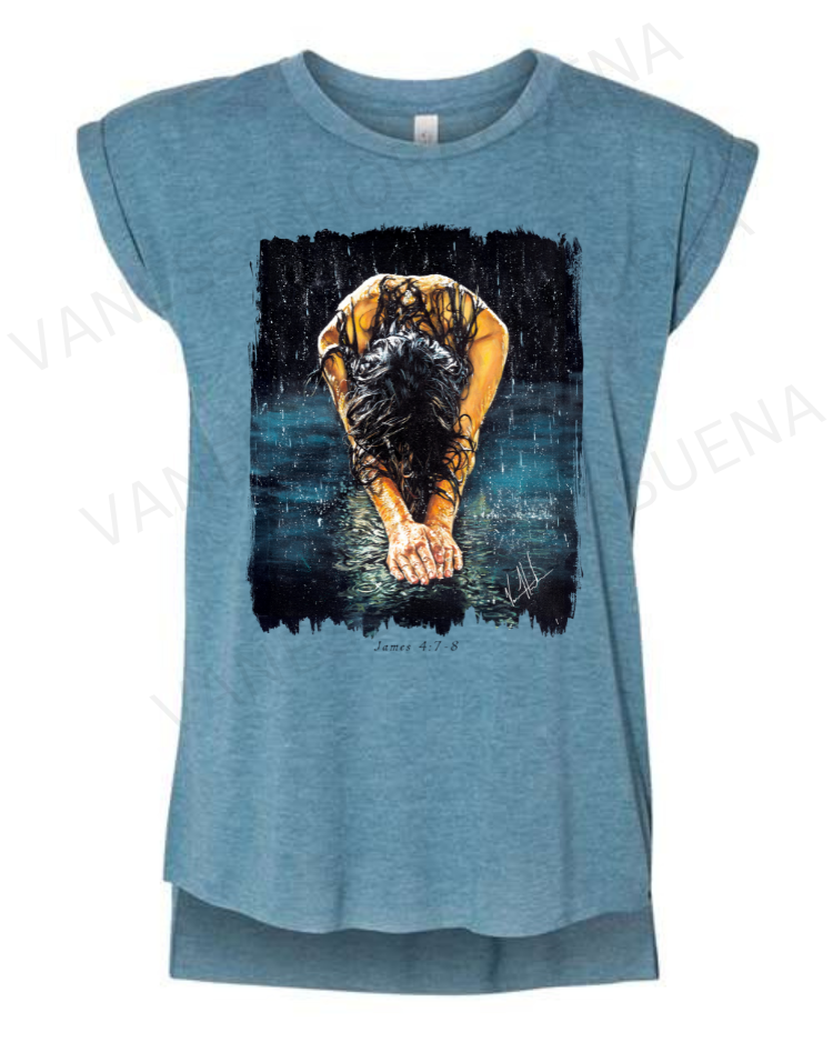 The Art of Surrender - Ladies Rolled Sleeve Muscle T-Shirt