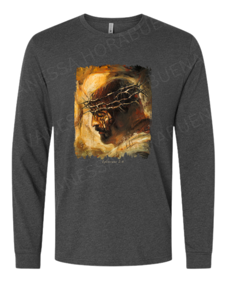 King of Glory - Unisex T-Shirt Vanessa Horabuena Long Sleeve Charcoal Small