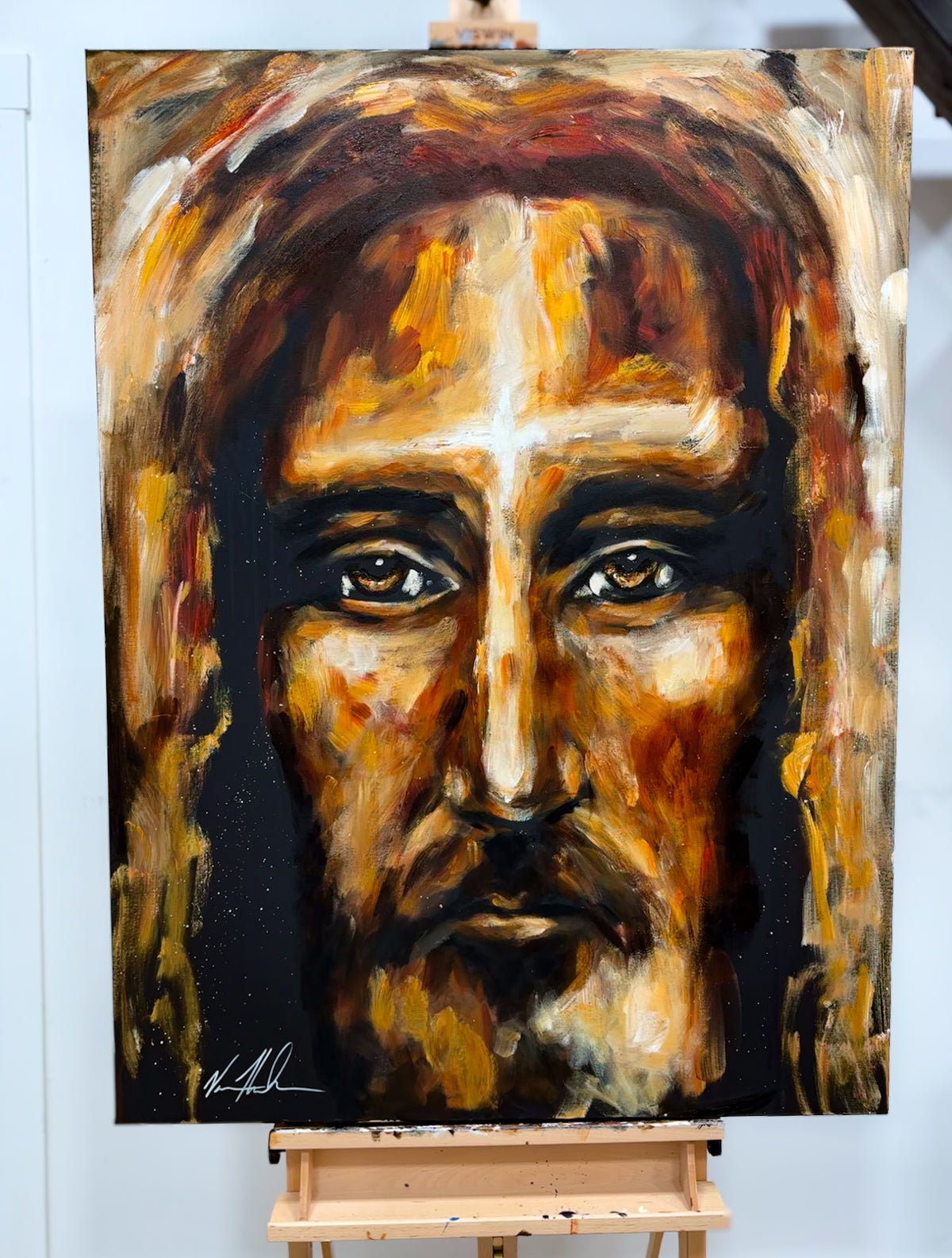 The Shroud of Turin - Resurrection Light - 36”x48” Original Acrylic Painting