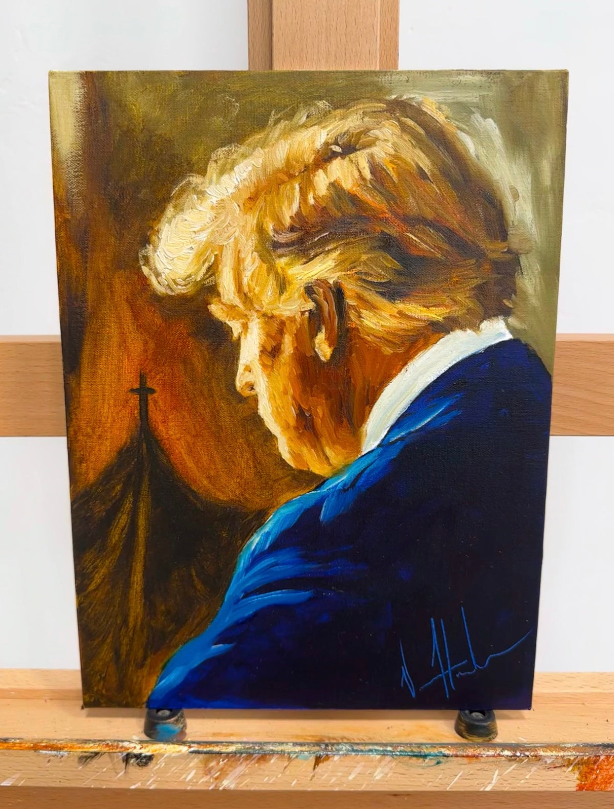 Prayers for Our President - 9”x12” Original Oil Painting