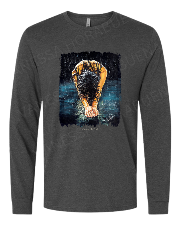 The Art of Surrender - Unisex T-Shirt Vanessa Horabuena Long Sleeve Charcoal Small