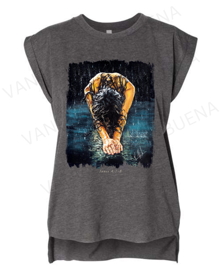 The Art of Surrender - Ladies Rolled Sleeve Muscle T-Shirt