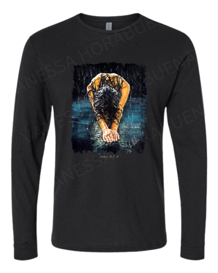 The Art of Surrender - Unisex T-Shirt Vanessa Horabuena Long Sleeve Black Small