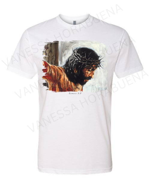 By His Wounds We Are Healed (White Background) - Unisex T-Shirt