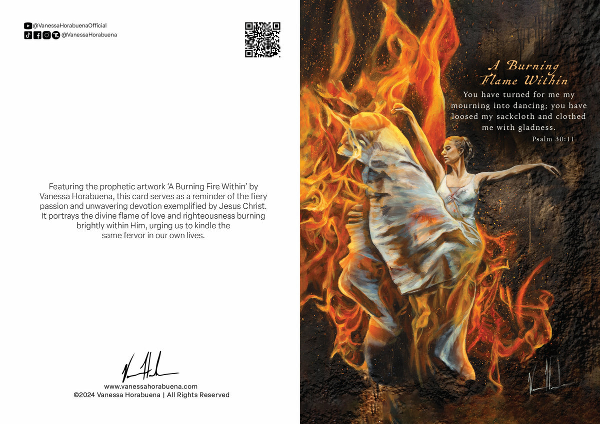 A Burning Flame Within Greeting Card