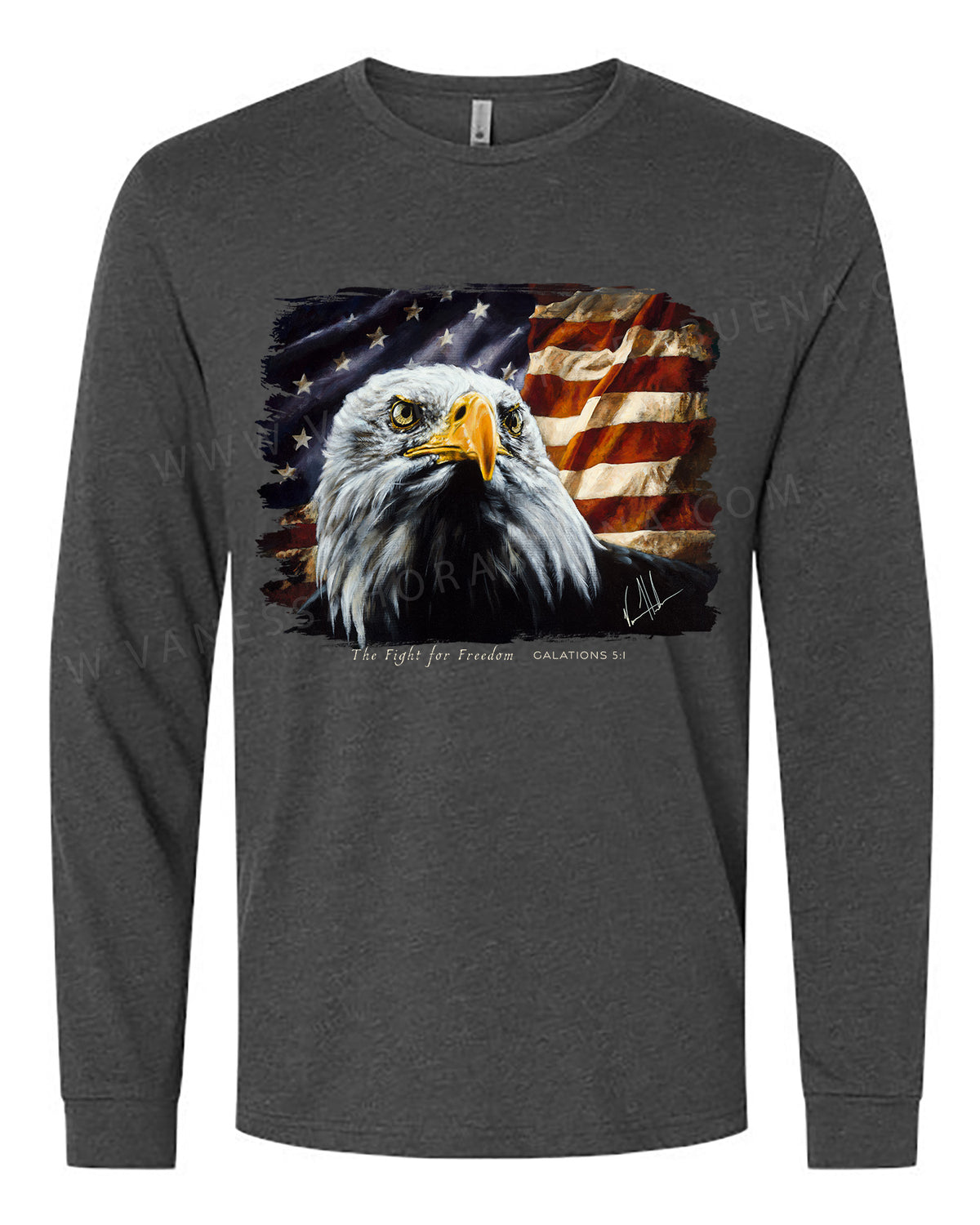 The Fight for Freedom - Unisex T-Shirt Vanessa Horabuena Long Sleeve Charcoal Small