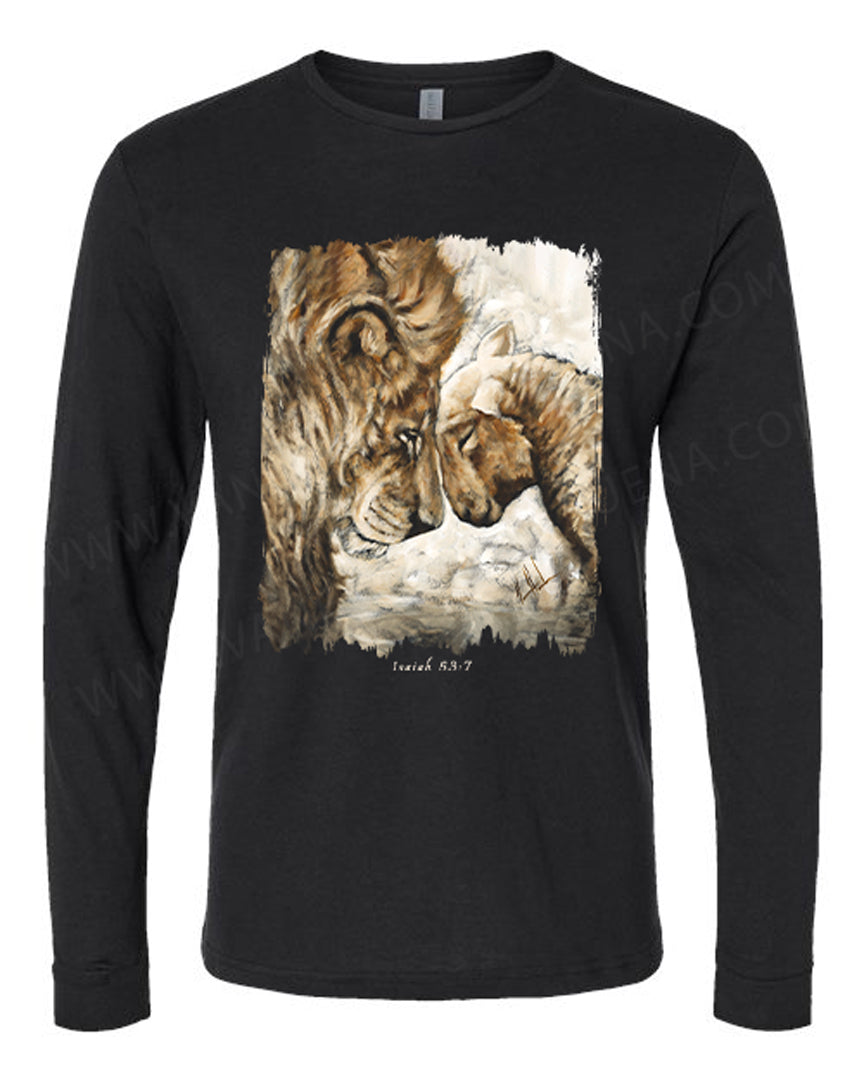 Compassion of a King (White) - Unisex T-Shirt Vanessa Horabuena Long Sleeve Black Small