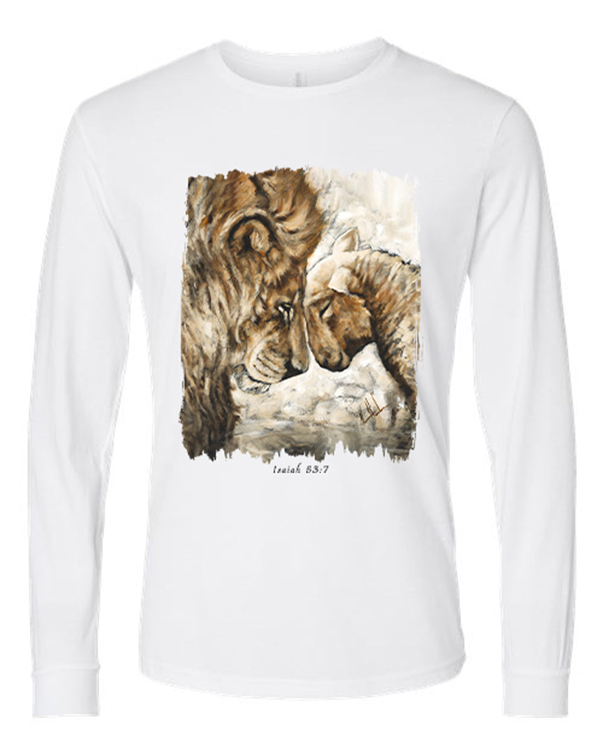 Compassion of a King (White) - Unisex T-Shirt Vanessa Horabuena Long Sleeve White Small