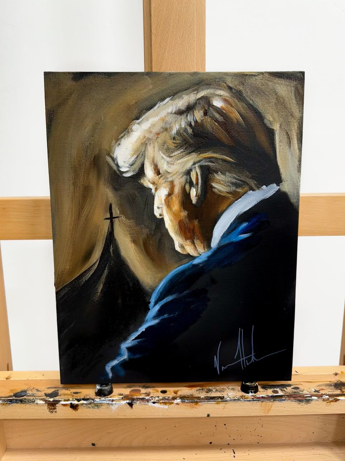 Prayers for Our President - 11”x14” Original Acrylic Painting Original Painting Vanessa Horabuena