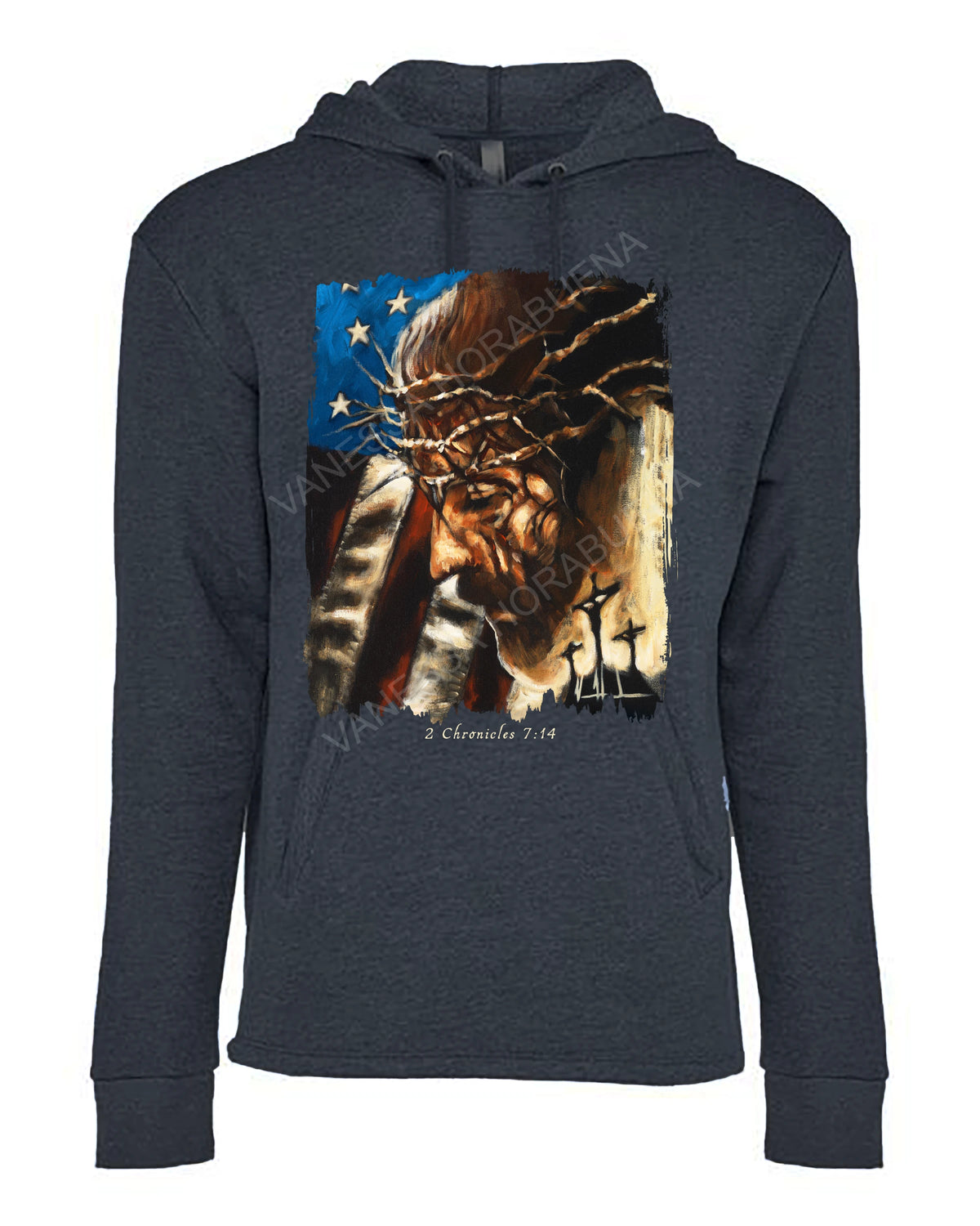 One Nation Under God - Unisex Hoodie Vanessa Horabuena Midnight Navy Blue Small