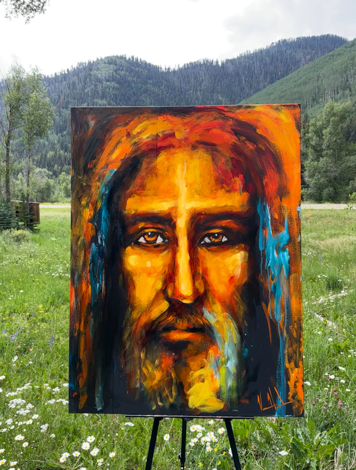 The Shroud of Turin - 36”x48” Original Acrylic Painting