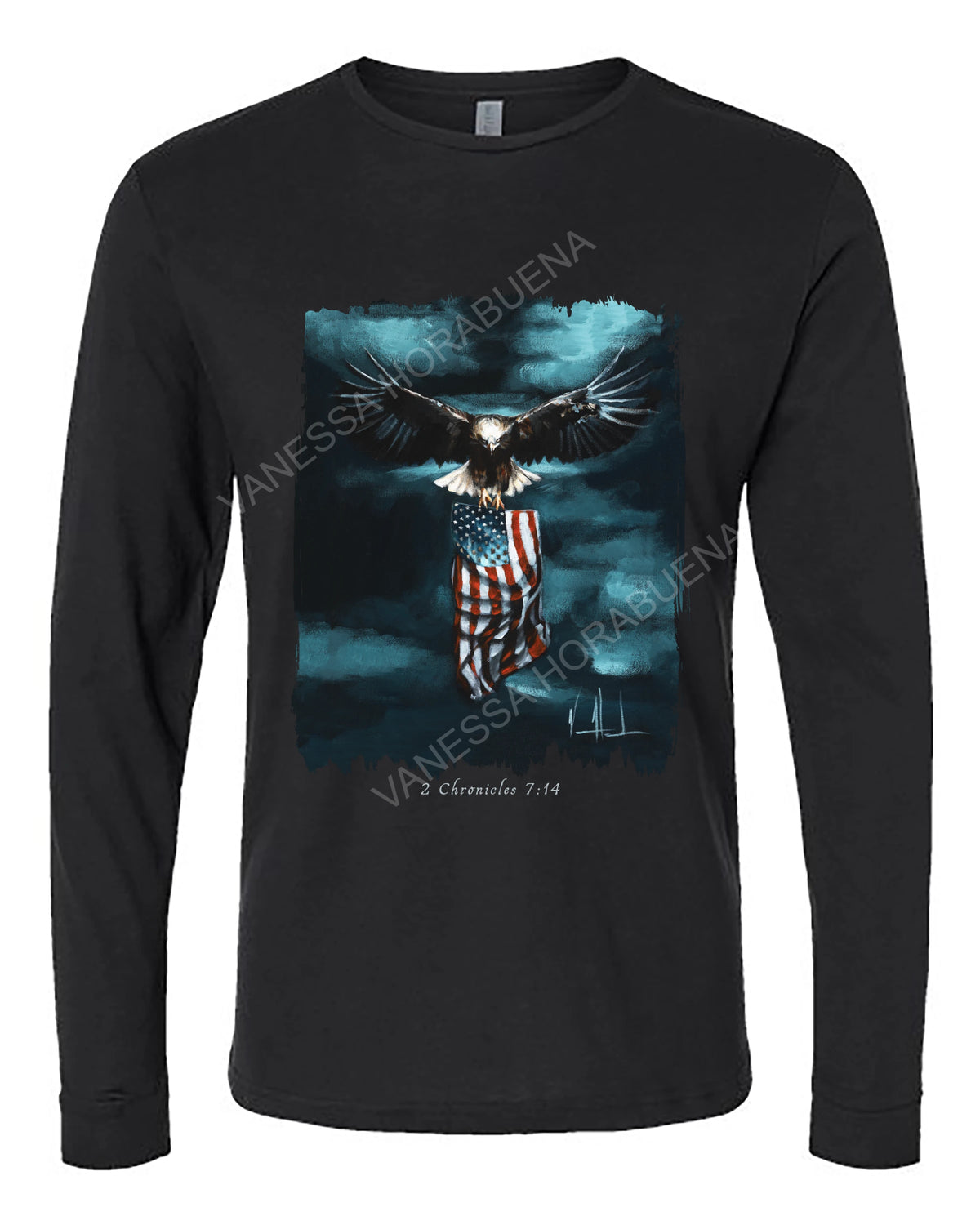 Revive Our Nation - Unisex T-Shirt Vanessa Horabuena Long Sleeve Black Small