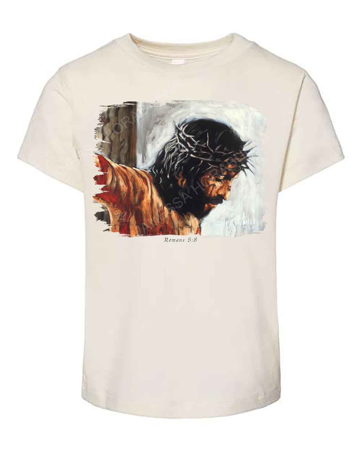 By His Wounds We Are Healed (White Background) - Kids T-Shirt