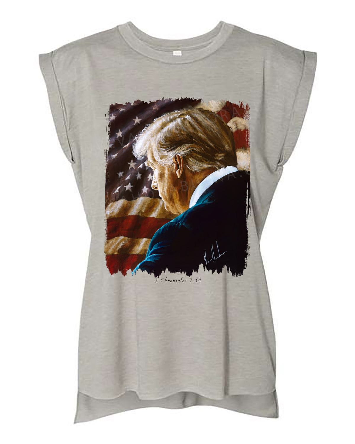 Prayers for Our Nation - Ladies Rolled Sleeve Muscle T-Shirt