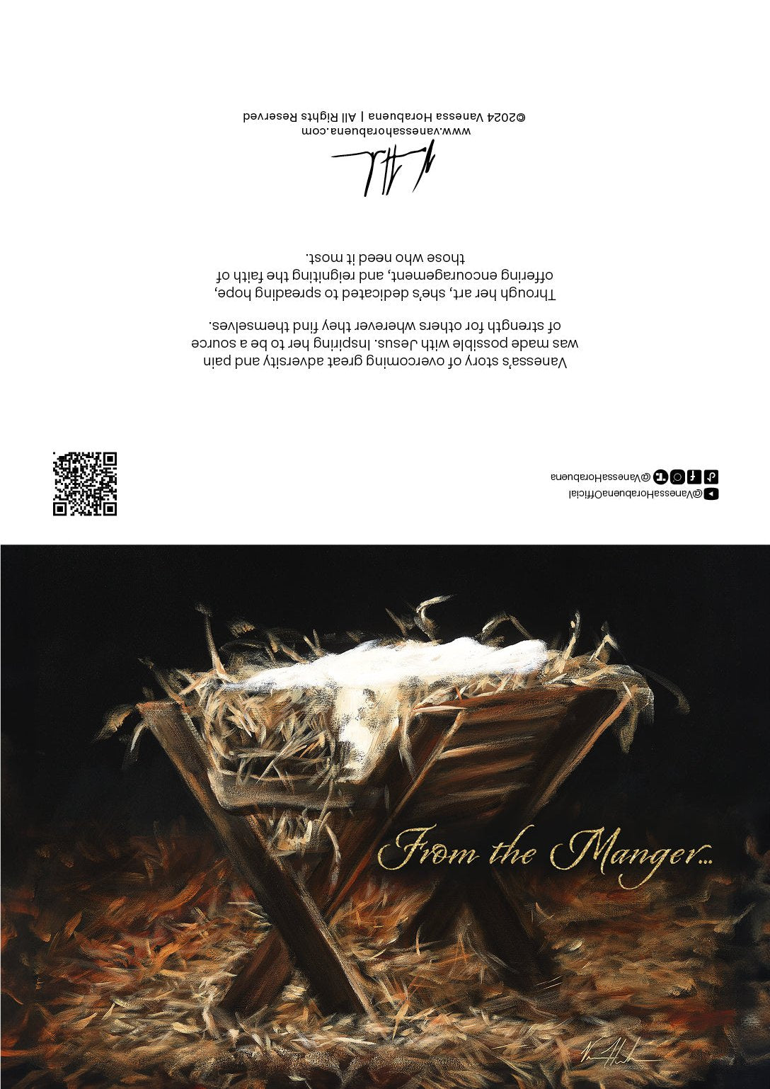 'The Manger' Greeting Card