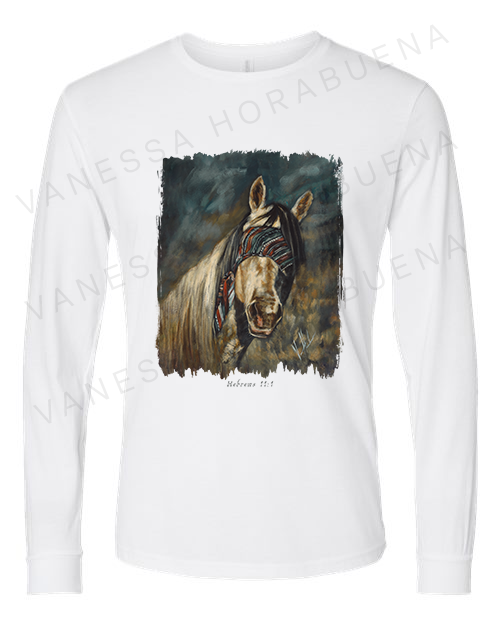 Blind Faith - Unisex T-Shirt Vanessa Horabuena Long Sleeve White Small