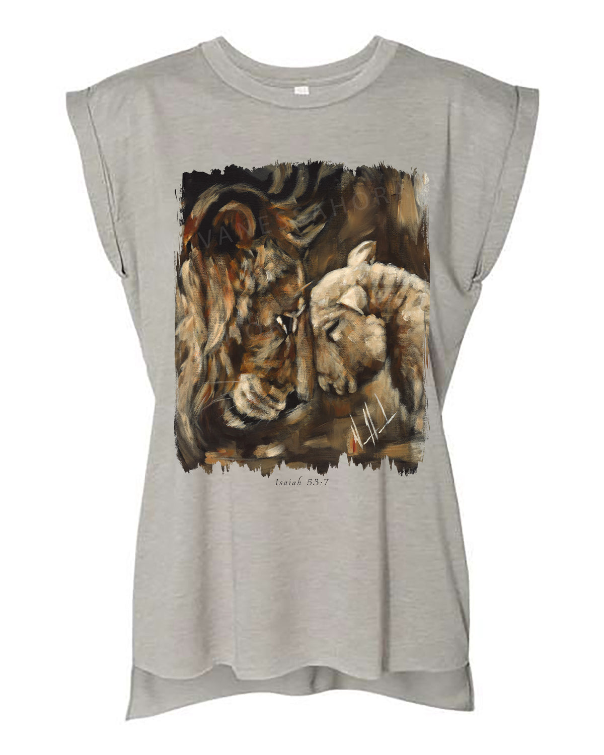 Compassion of a King - Ladies Rolled Sleeve Muscle T-Shirt