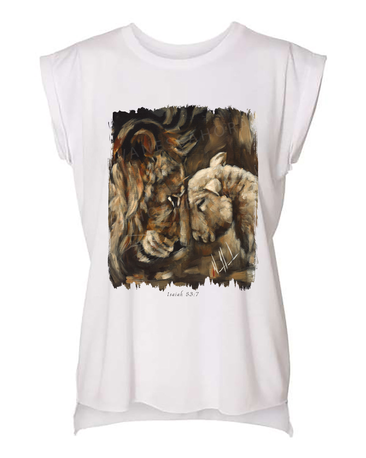 Compassion of a King - Ladies Rolled Sleeve Muscle T-Shirt