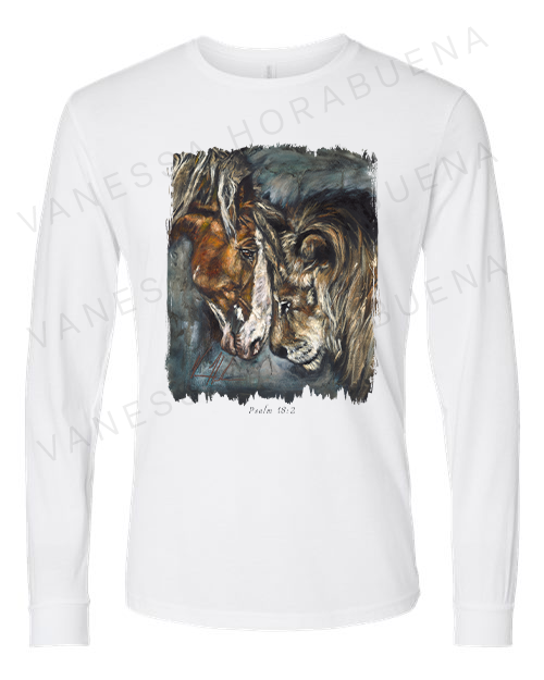 Courage & Strength - Unisex T-Shirt Vanessa Horabuena Long Sleeve White Small