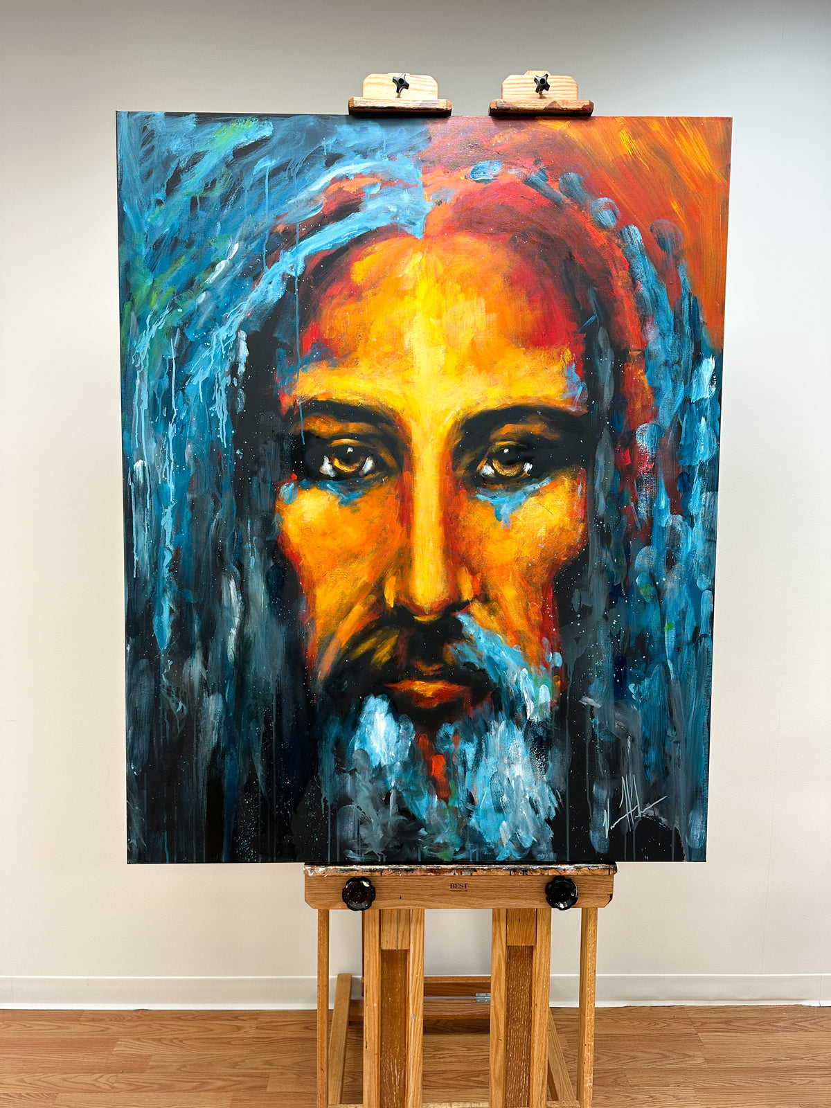 The Shroud of Turin - 48”x60” Original Acrylic Painting