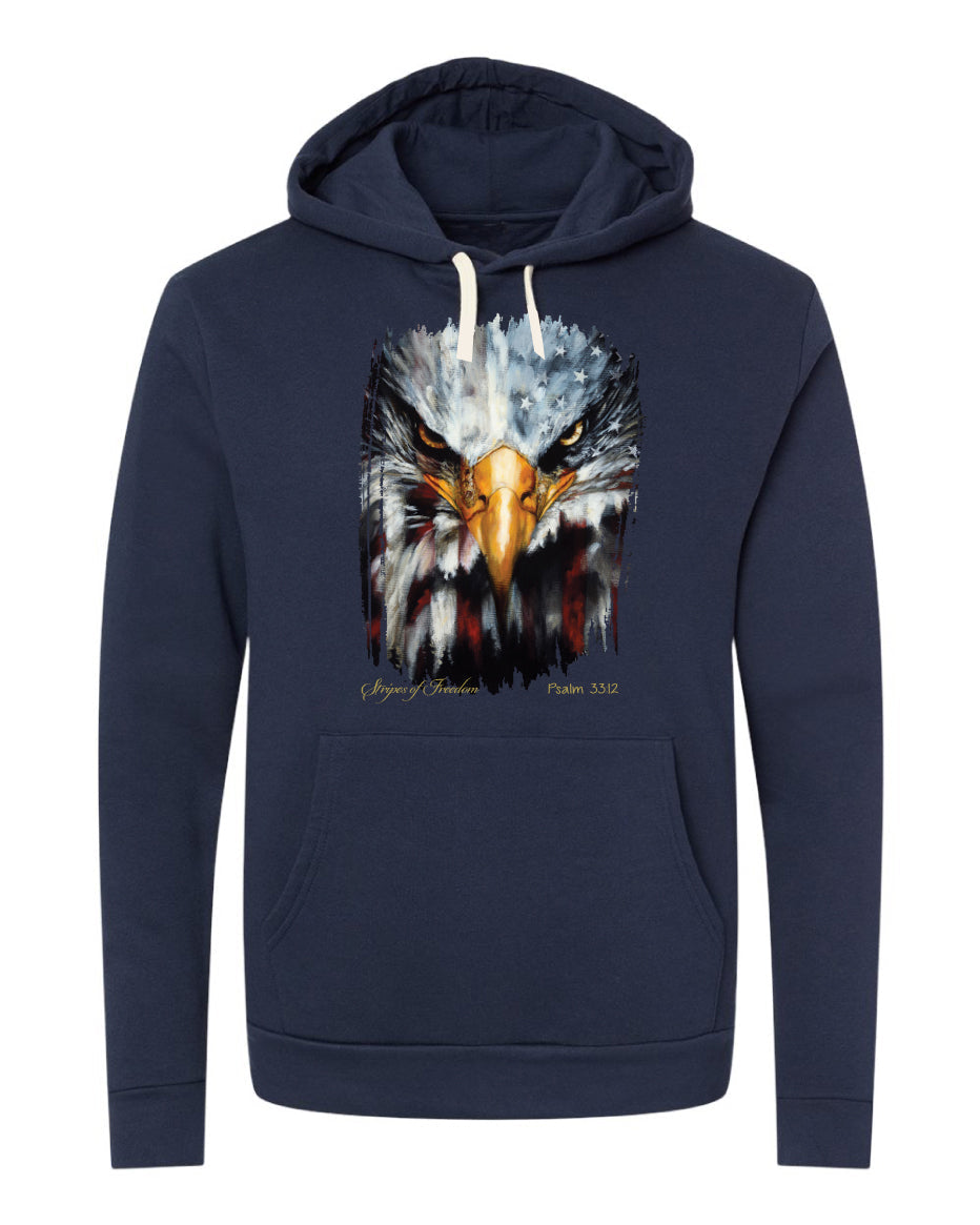 Stripes of Freedom, Unisex Hooded Sweatshirt